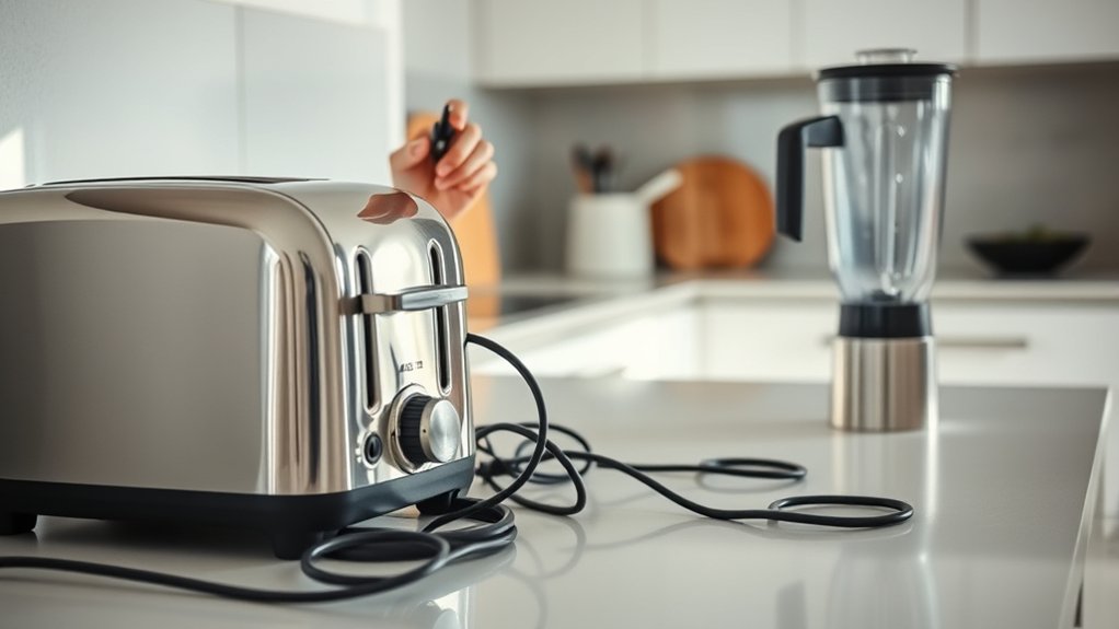 unplug appliances before cleaning