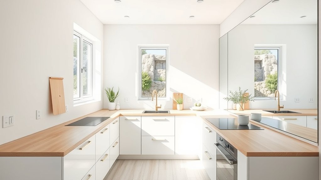 use mirrors to expand space
