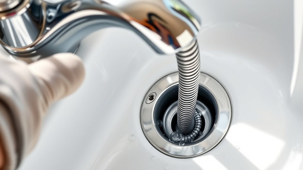 use snake to clear drain