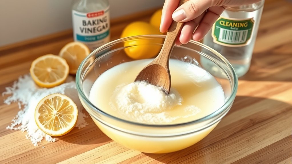 vinegar baking soda mixture
